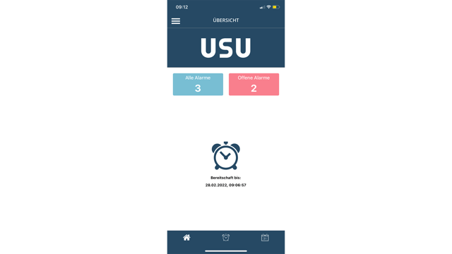 USU IT Service Alerting Mobile Dashboard with alarm management, display of all and open alarms as well as on-call status.