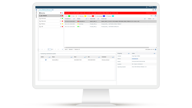 USU IT Event Management: Fast integration through standard interfaces and central event correlation for process automation.